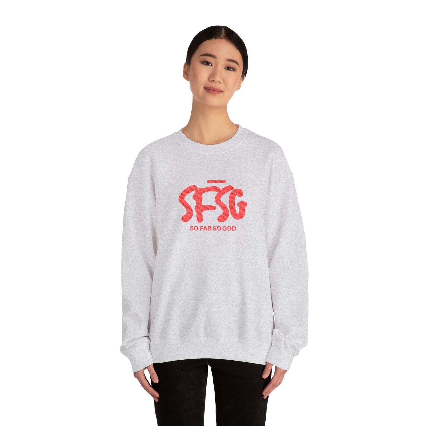 SFSG Unisex Embroidery Sweatshirt : BLCK RED