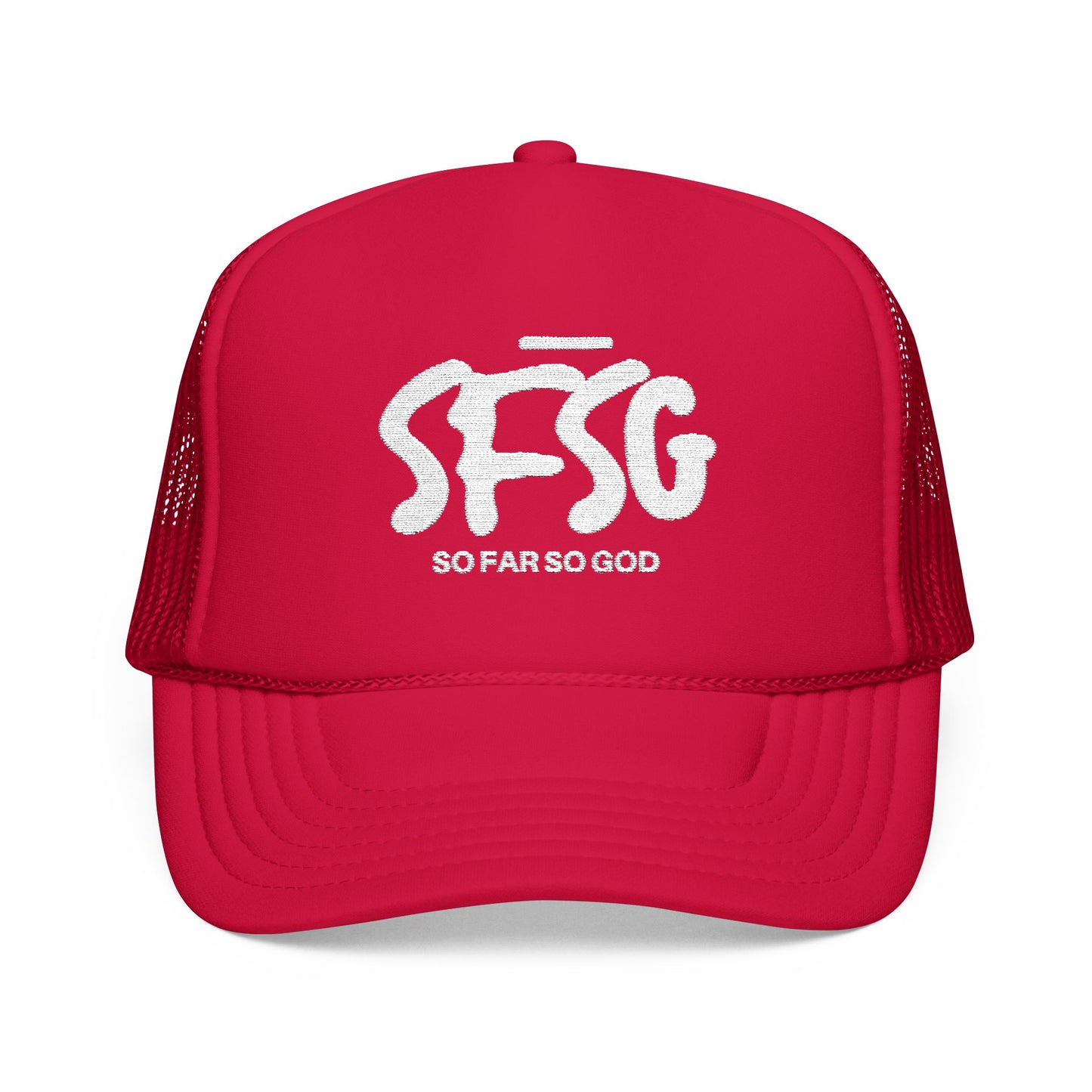 SFSG Trucker Hat: WHITE LOGO (Embroidery)