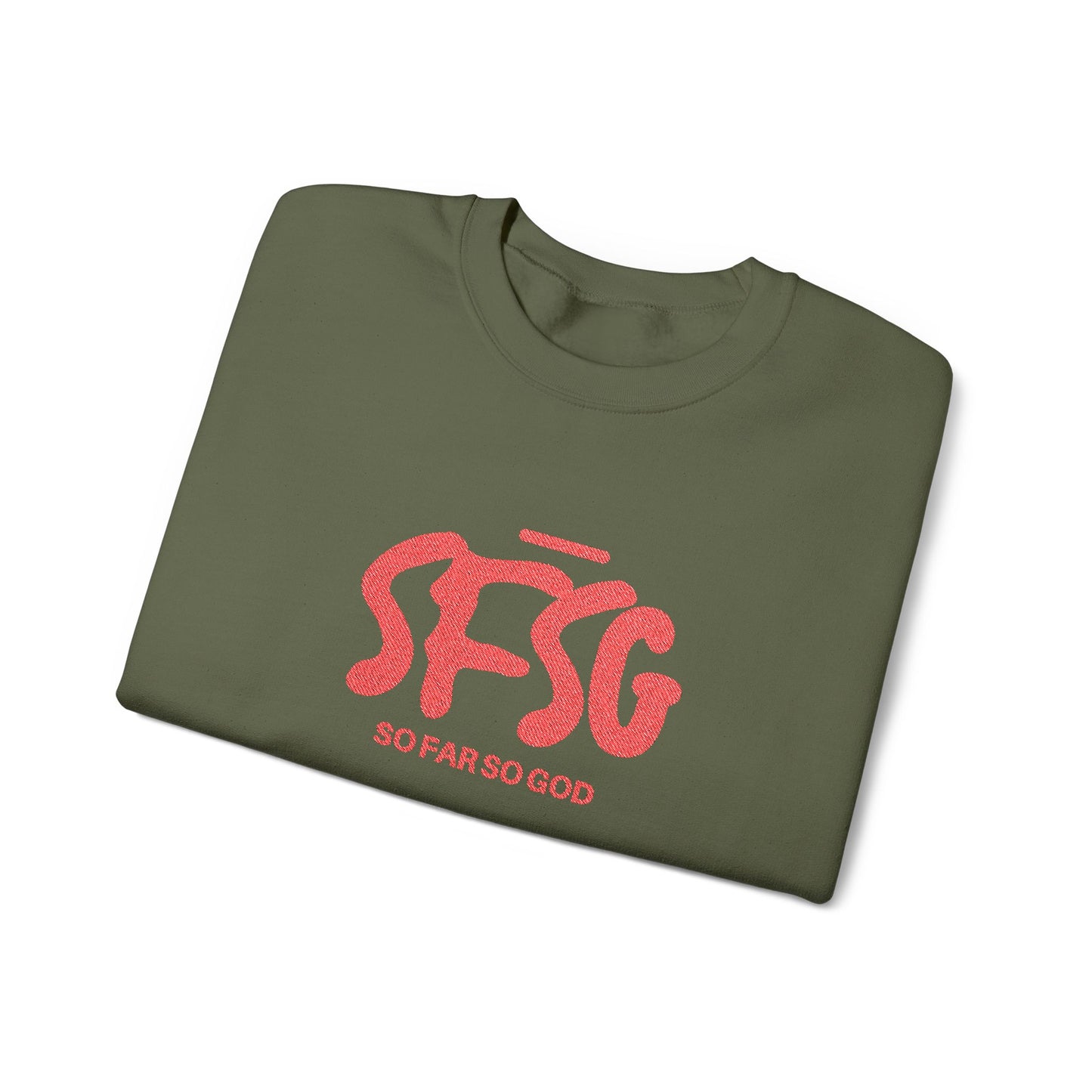 SFSG Unisex Embroidery Sweatshirt : BLCK RED