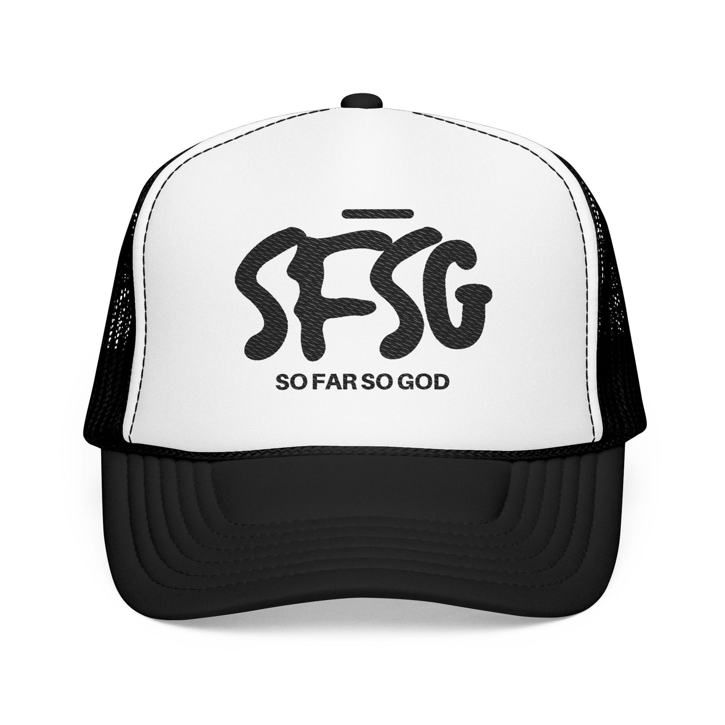 SFSG Trucker Hat: BLCK LOGO (Embroidery)