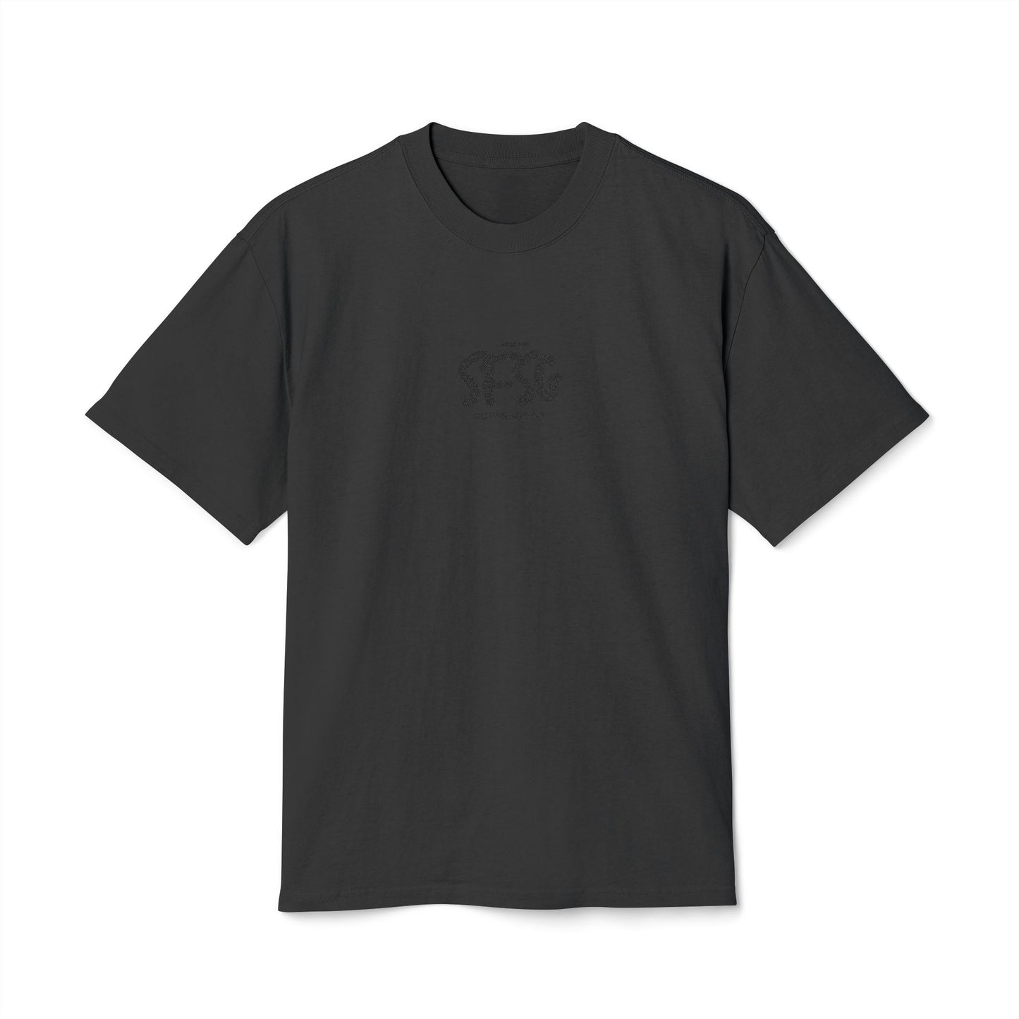 SFSG Unisex Heavy Faded Tee: Blck Logo (Embroidered)