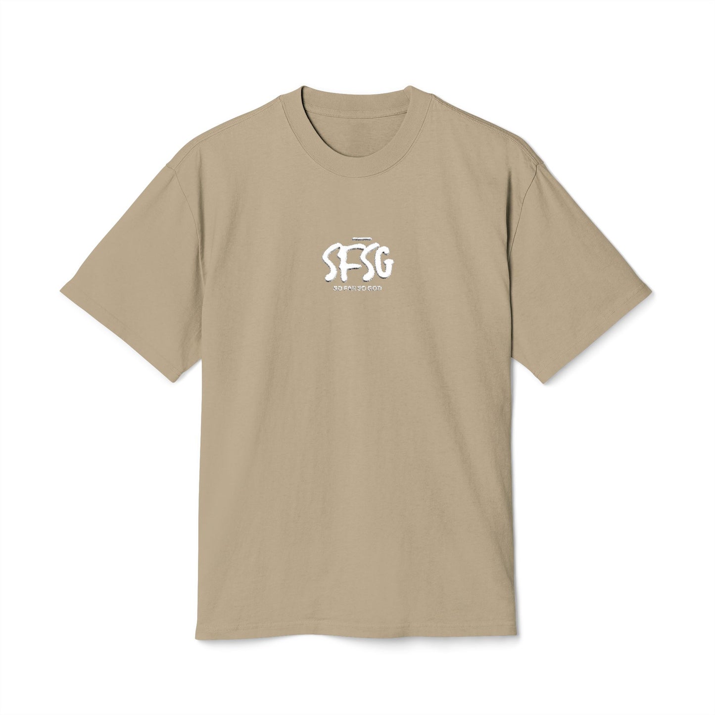 SFSG Unisex Heavy Faded Tee: White Logo (Embroidered)