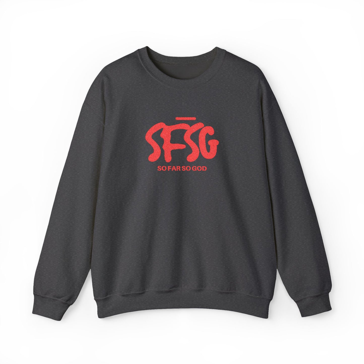 SFSG Unisex Embroidery Sweatshirt : BLCK RED