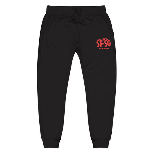SFSG Embroidery Unisex Sweatpants: BLCK RED