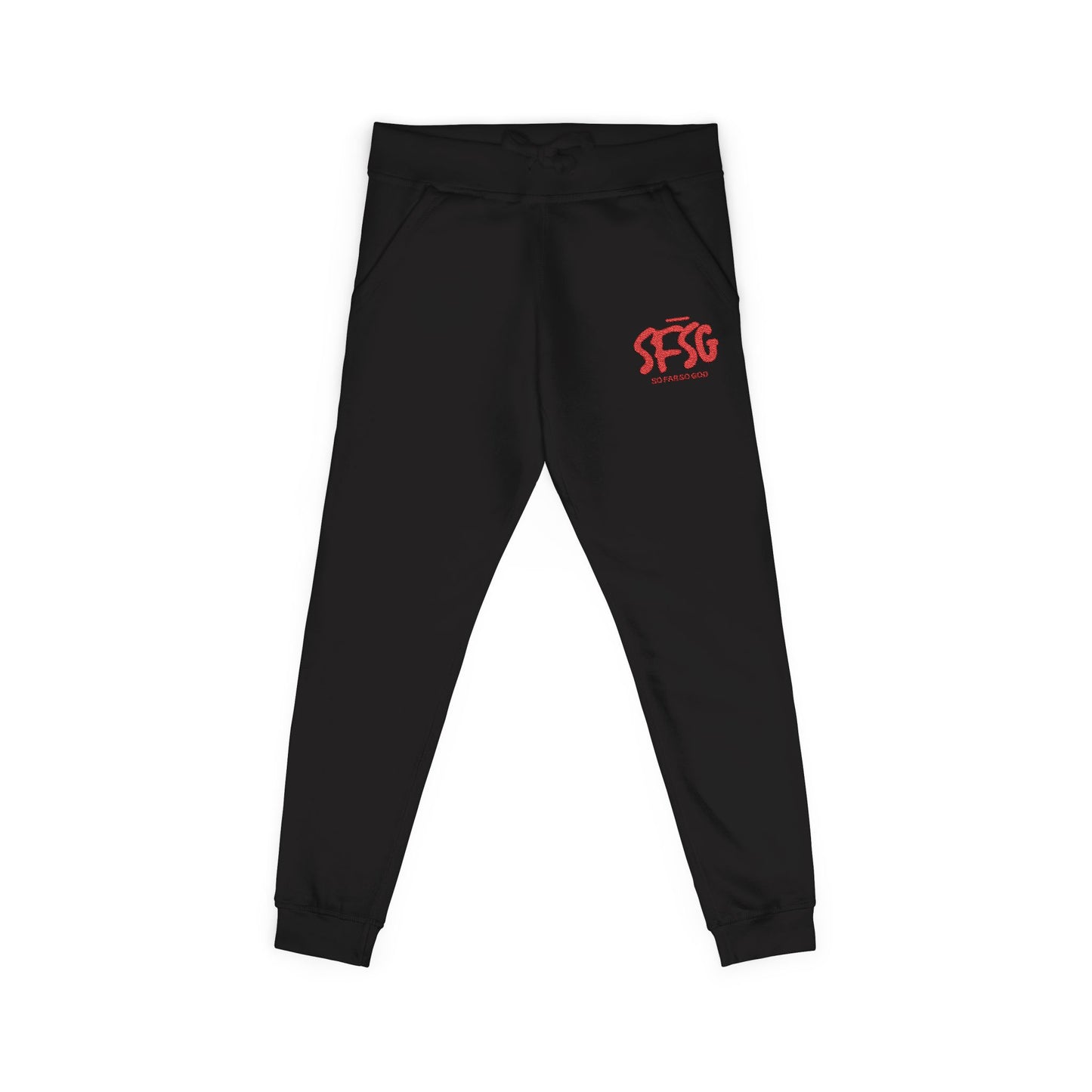SFSG Embroidery Unisex Sweatpants: BLCK RED