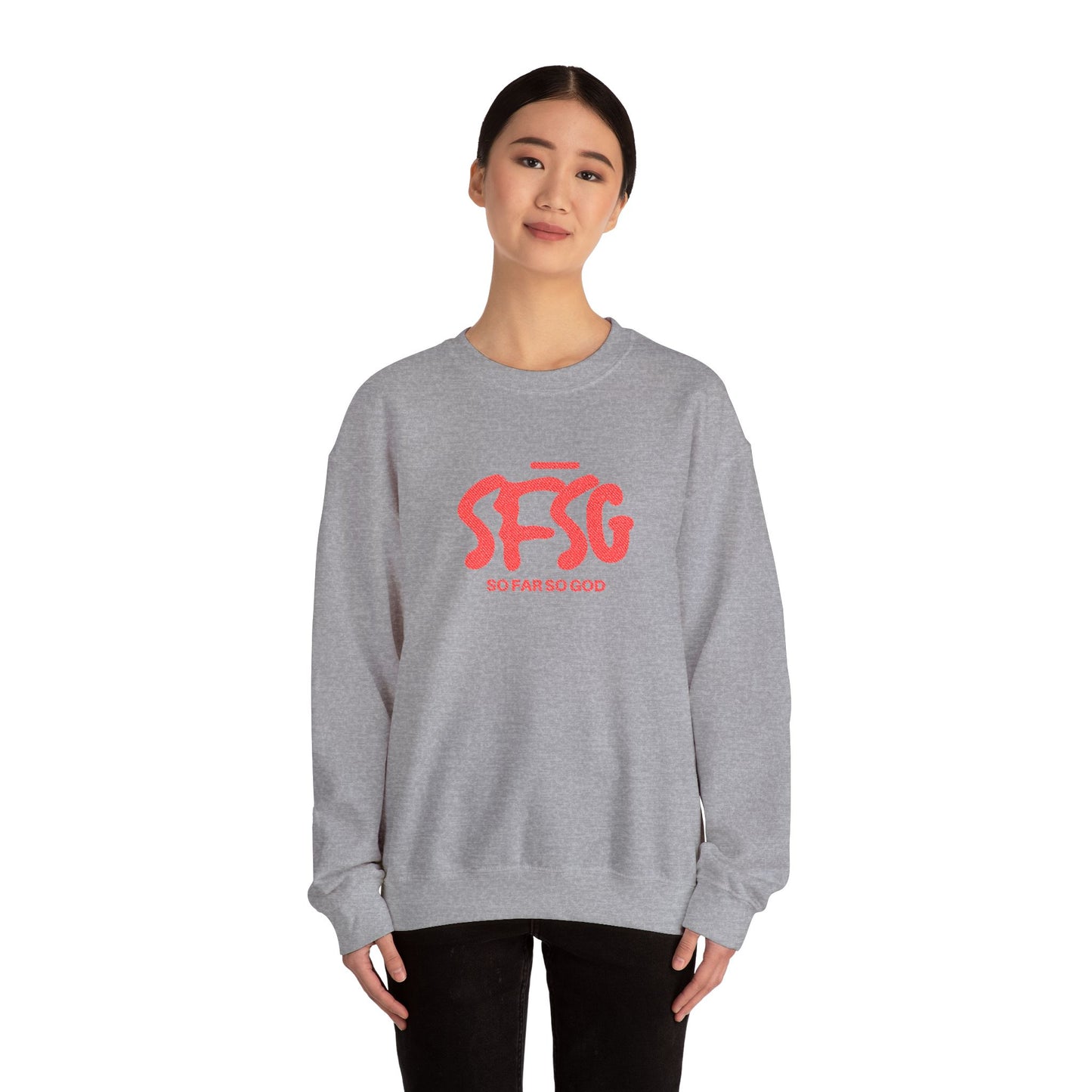 SFSG Unisex Embroidery Sweatshirt : BLCK RED