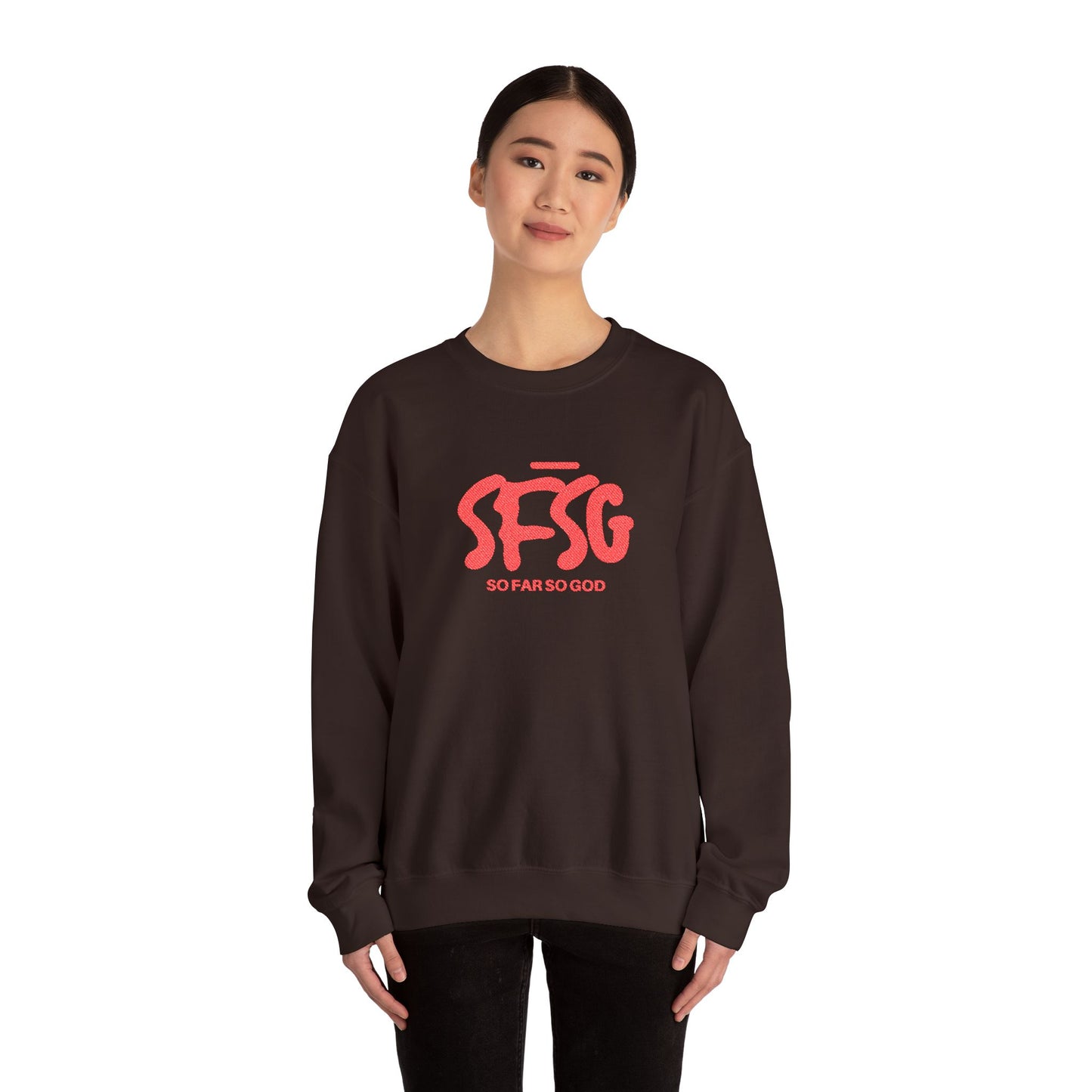 SFSG Unisex Embroidery Sweatshirt : BLCK RED