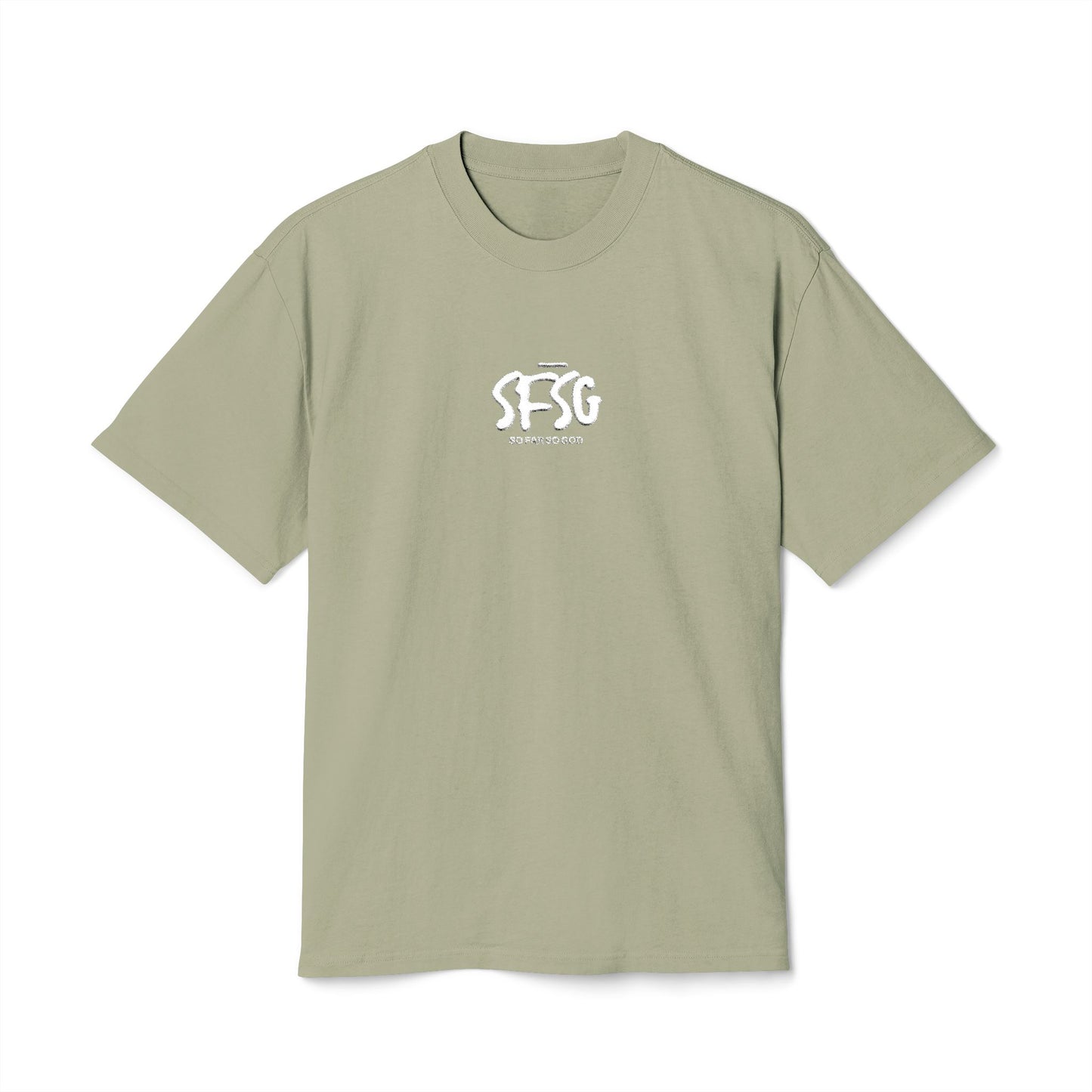 SFSG Unisex Heavy Faded Tee: White Logo (Embroidered)