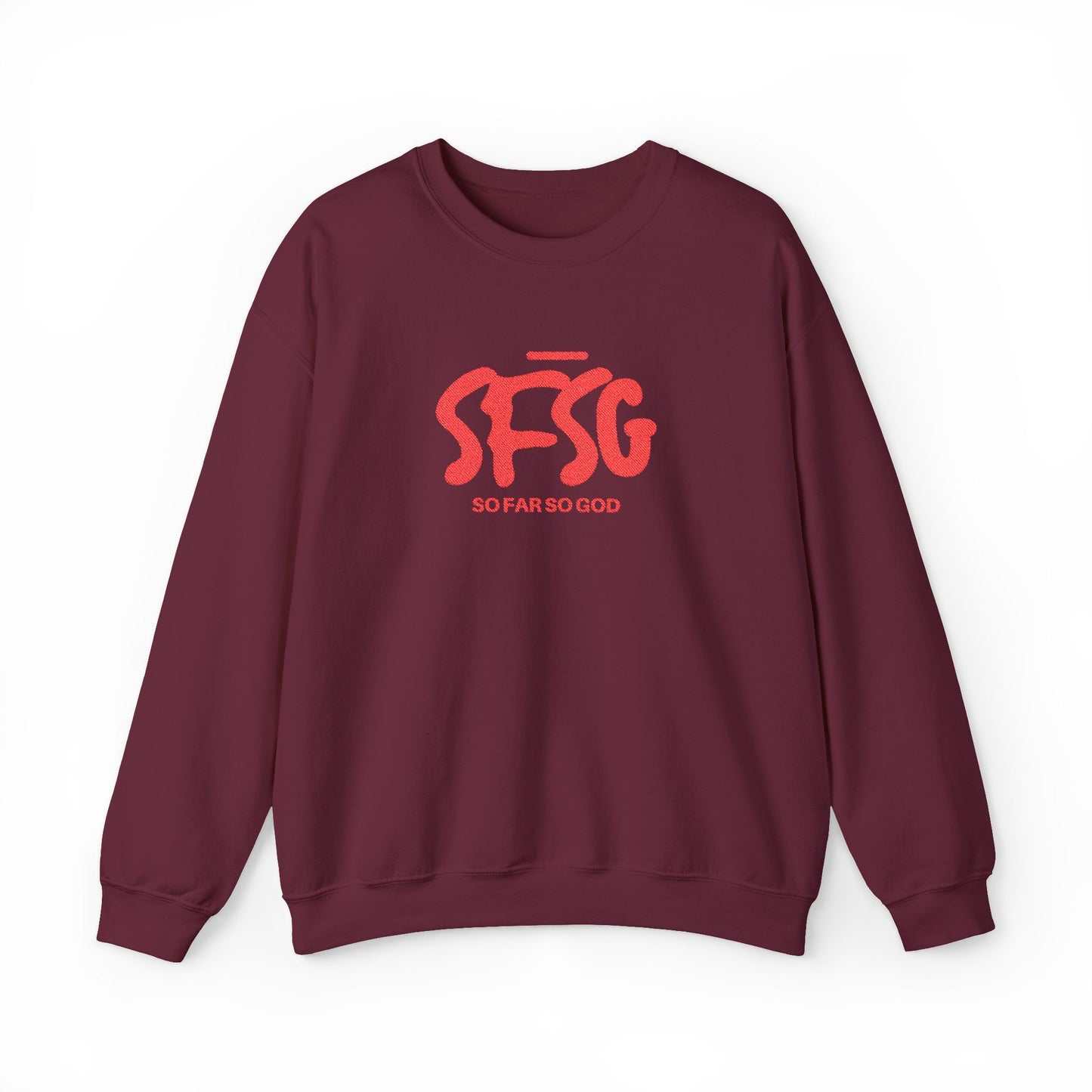 SFSG Unisex Embroidery Sweatshirt : BLCK RED