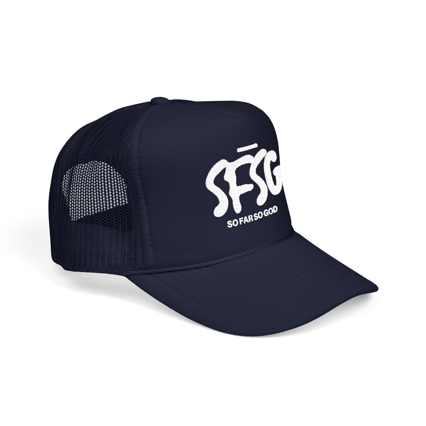 SFSG Trucker Hat: WHITE LOGO (Embroidery)