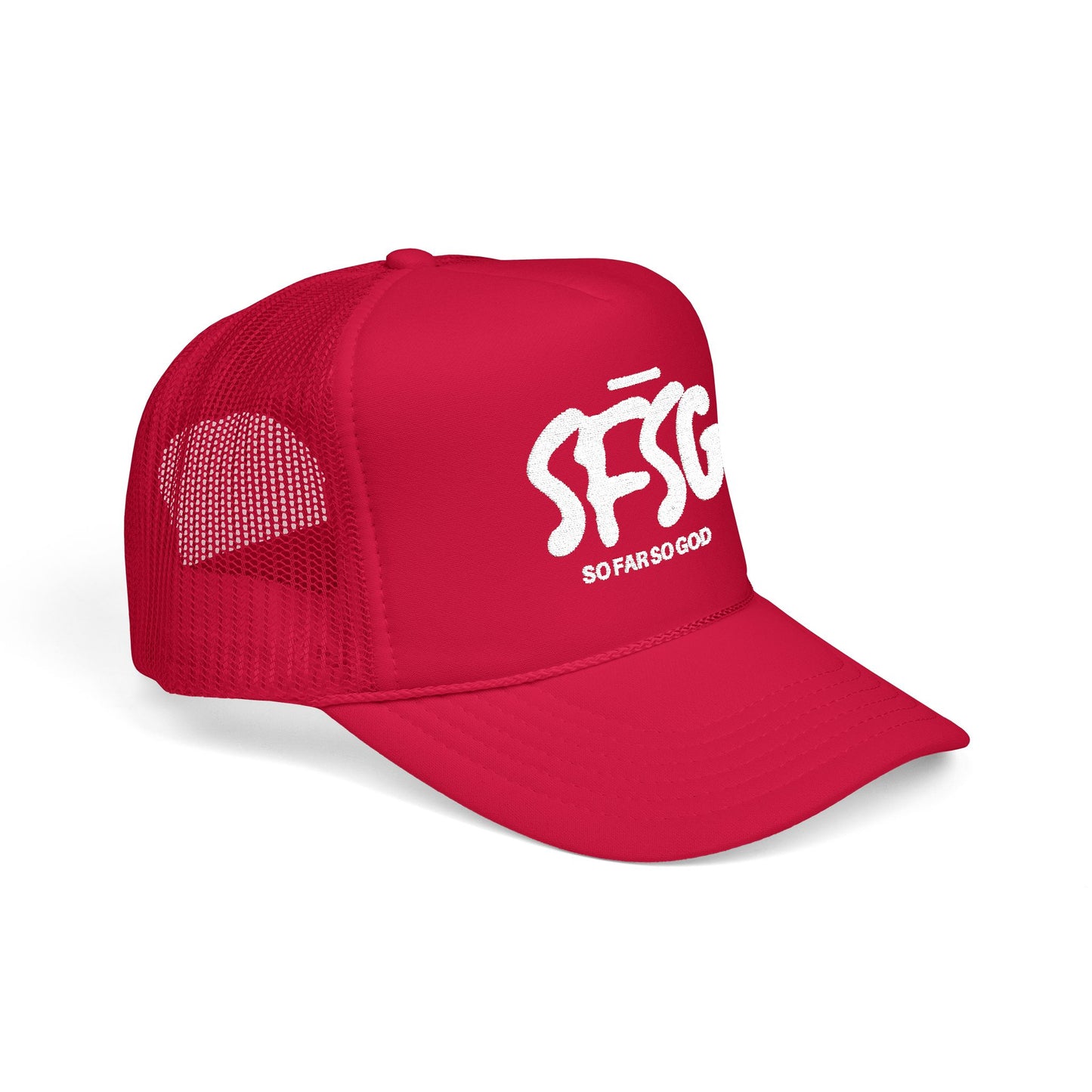 SFSG Trucker Hat: WHITE LOGO (Embroidery)
