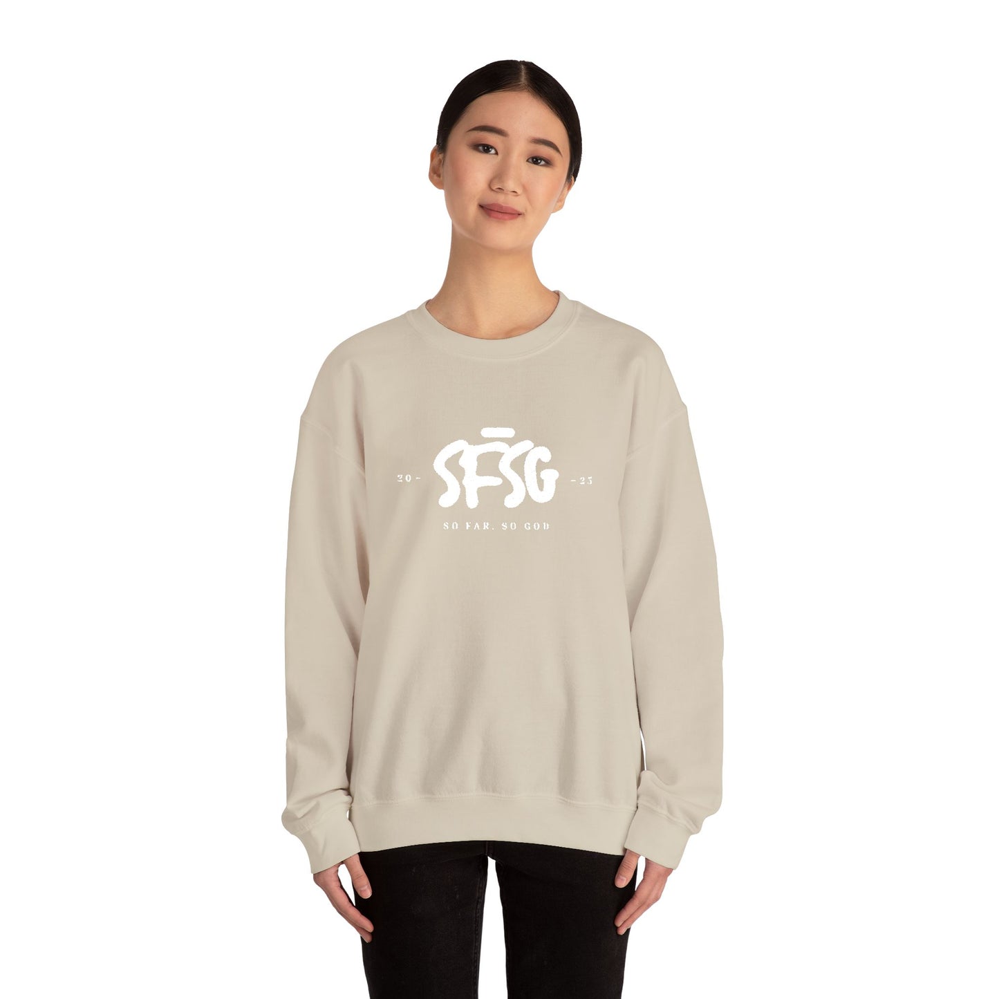 SFSG Unisex Embroidery Sweatshirt : WHITE CLASSIC