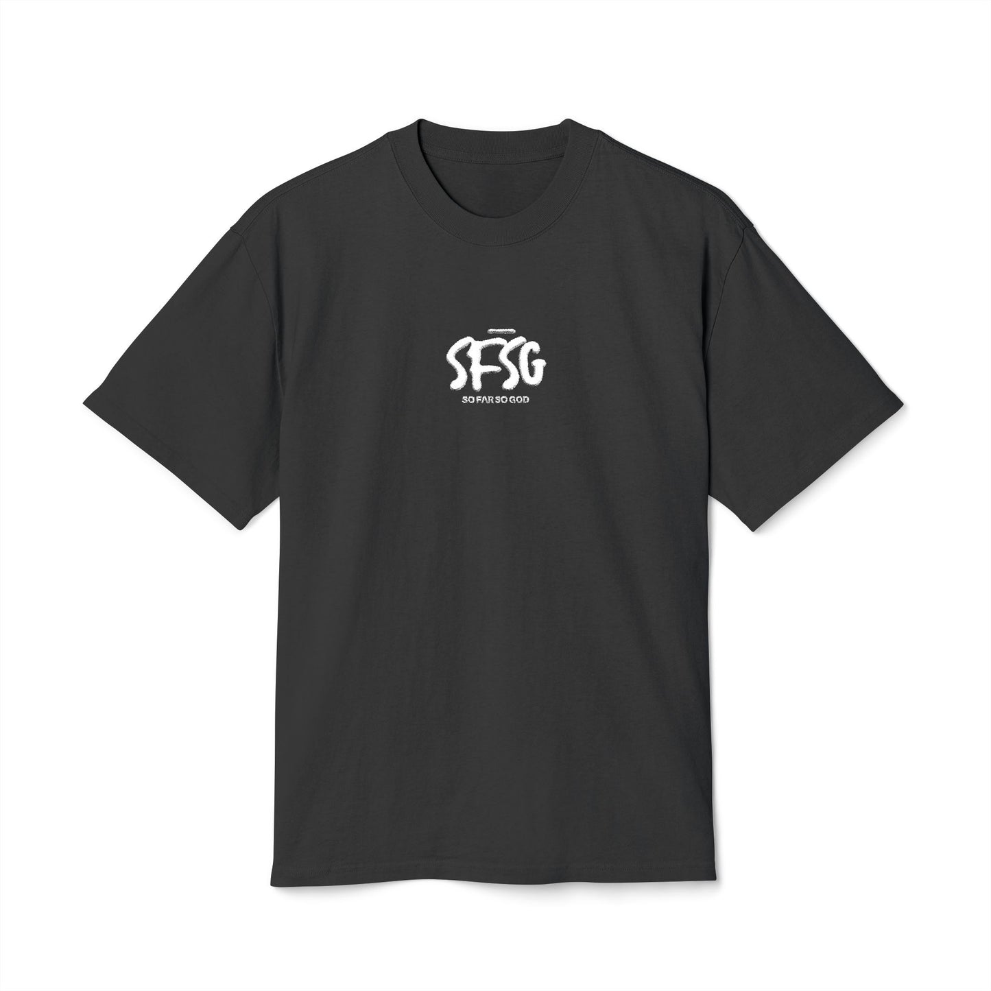 SFSG Unisex Heavy Faded Tee: White Logo (Embroidered)