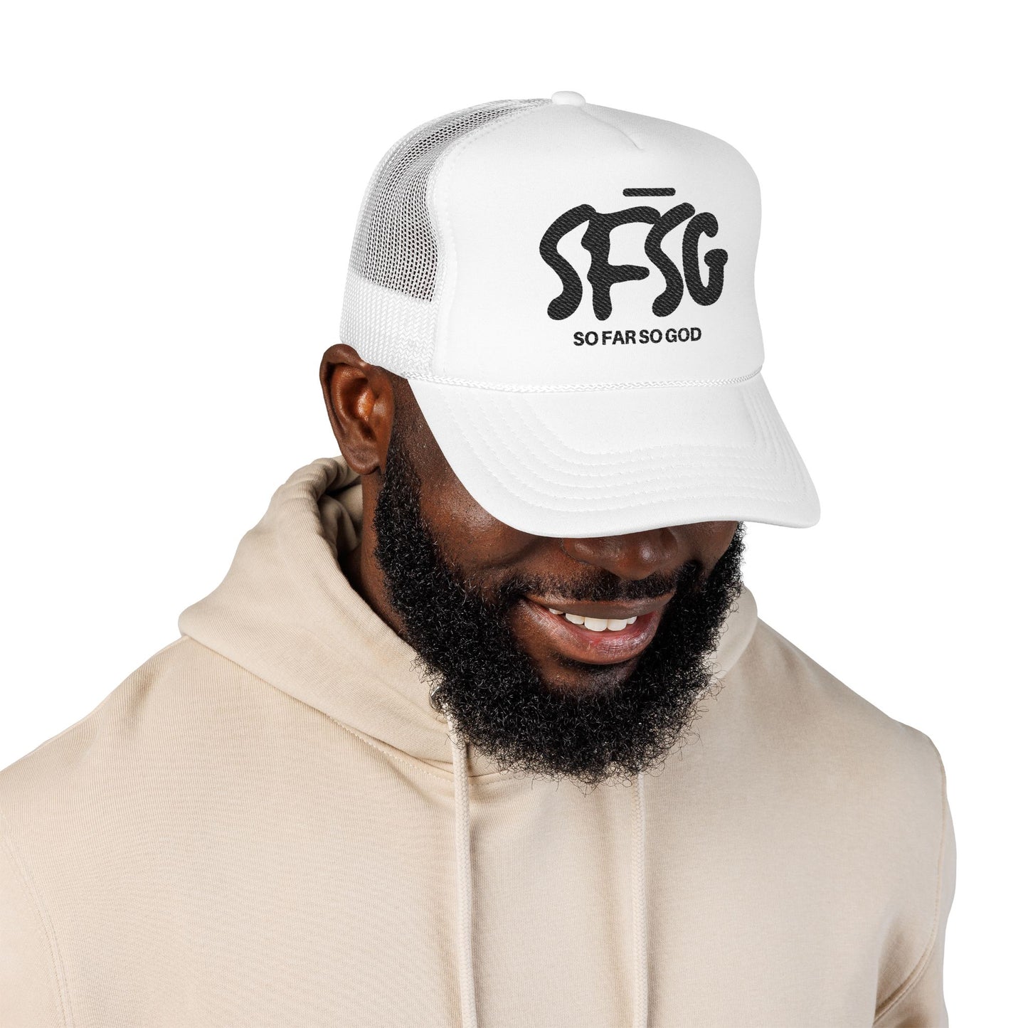 SFSG Trucker Hat: BLCK LOGO (Embroidery)